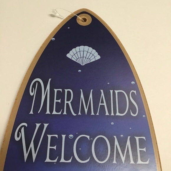 Santa Cruz CA Mermaids Welcome Beach Fantasy Surfboard Sign Wall Art 5x16” NEW - Picture 4 of 15
